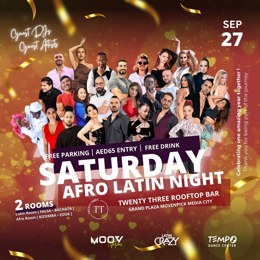Afro Latin Saturdays at Twenty Three Rooftop — Dubai