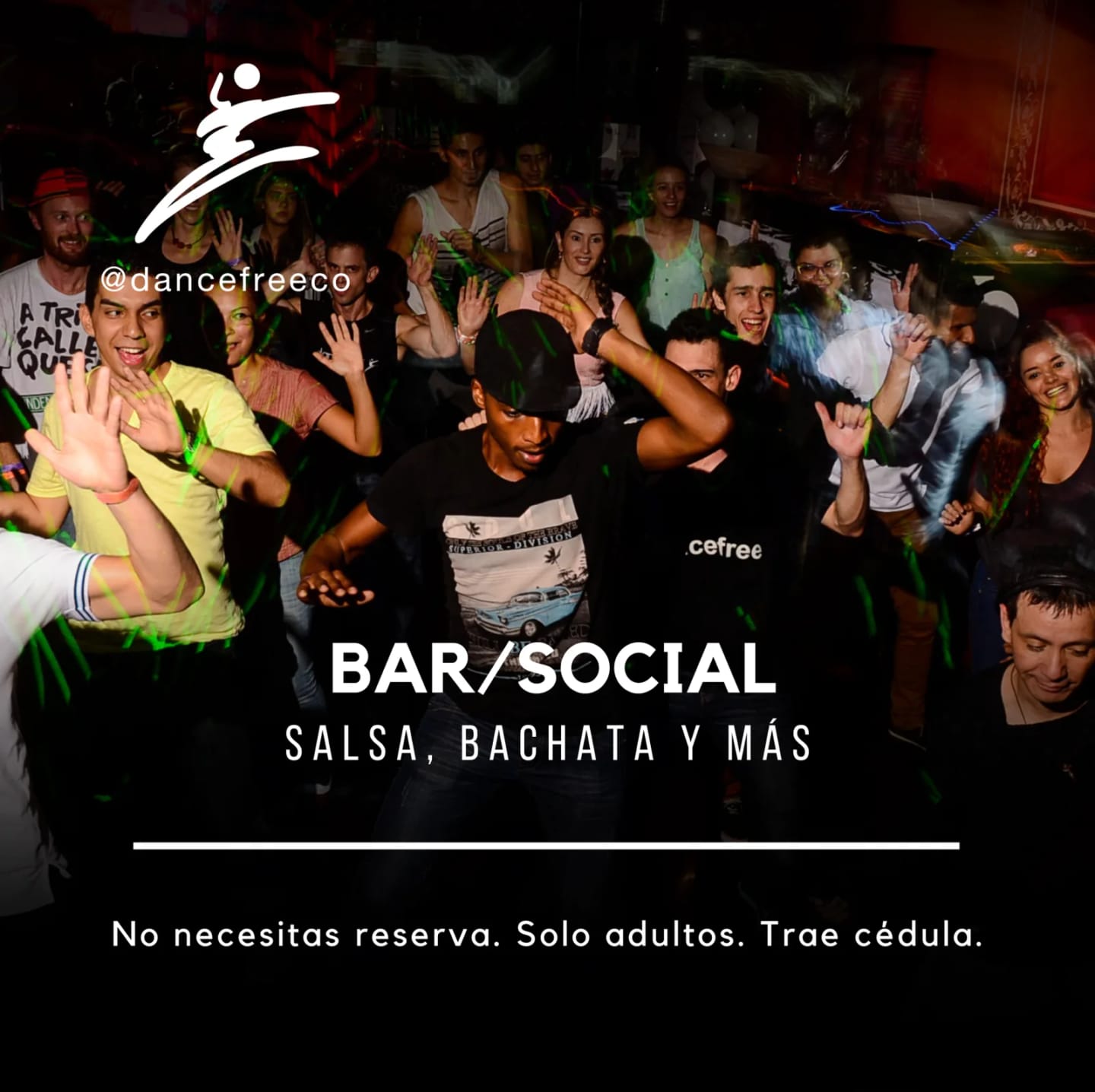 Bar/Social viernes en DANCEFREE (salsa & bachata) — Medellín